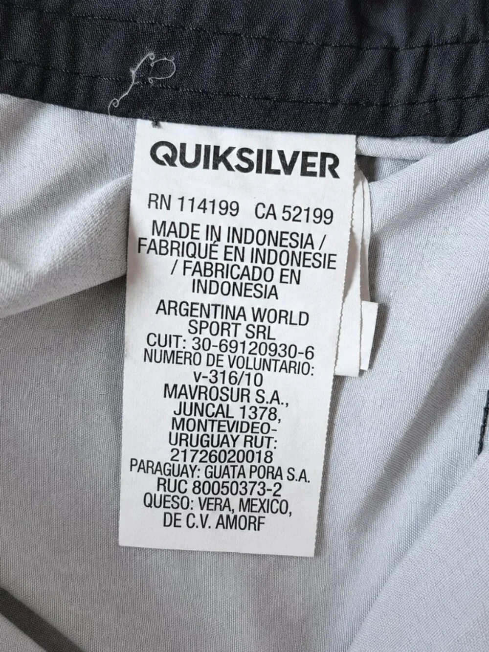 Quiksilver Mens Swim Trunks Size 30